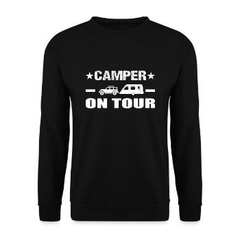 Camping - Unisex Pullover - Schwarz - Vorne - Alina (178cm) & Michal (187cm)