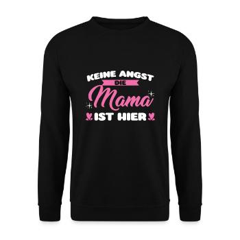 Mutter Familie Mamas Geschenk - Unisex Pullover - Schwarz - Vorne - Alina (178cm) & Michal (187cm)