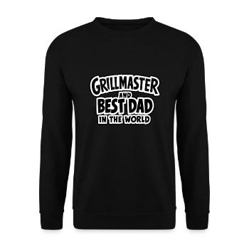 Grillmeister und bester Papa der Welt Vatertag - Unisex Pullover - Schwarz - Vorne - Alina (178cm) & Michal (187cm)