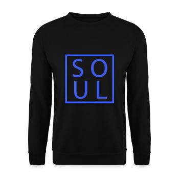 Soul Couple Shirt Mate Gift Idea - Unisex Sweatshirt - black - Front - Alina (178cm) & Michal (187cm)