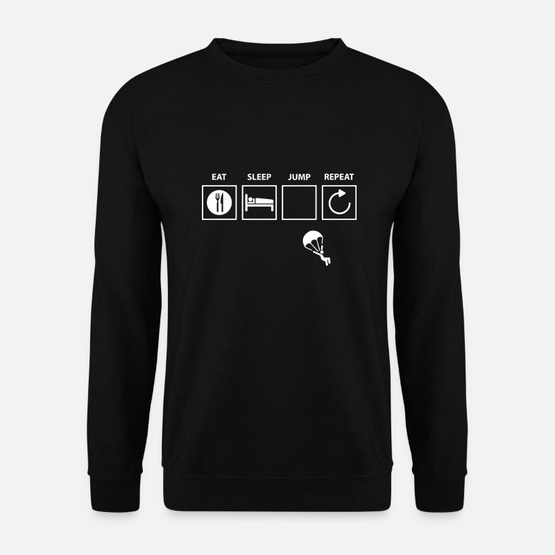 Skydiving Shirt & Parachute Gift - Unisex Sweatshirt - black