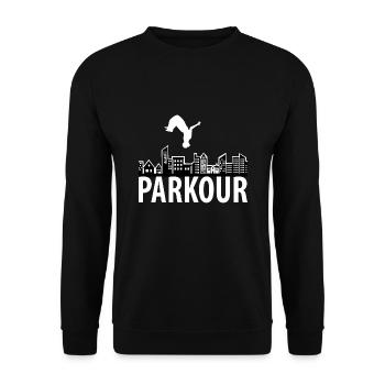 Parkour - Sweat-shirt Unisexe - noir - Devant - Alina (178cm) & Michal (187cm)
