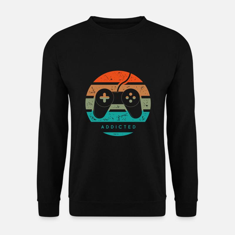 süchtig nach Videospielen - Unisex Pullover - Schwarz