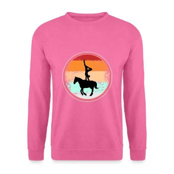 Voltigieren Pferd - Unisex Pullover - Pink - Vorne
