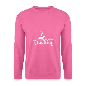 Voltigieren Pferd - Unisex Pullover - Pink - Vorne