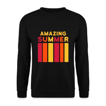 Amazing Summer (bar) - Unisex Sweatshirt - black - Front - Alina (178cm) & Michal (187cm)