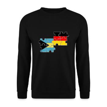 Bahamas Deutschland Bahamaer Deutscher - Unisex Pullover - Schwarz - Vorne - Alina (178cm) & Michal (187cm)