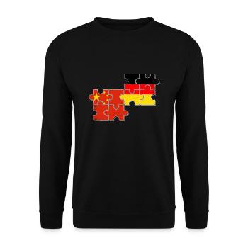 China Deutschland Flagge Chinese Deutscher - Unisex Pullover - Schwarz - Vorne - Alina (178cm) & Michal (187cm)