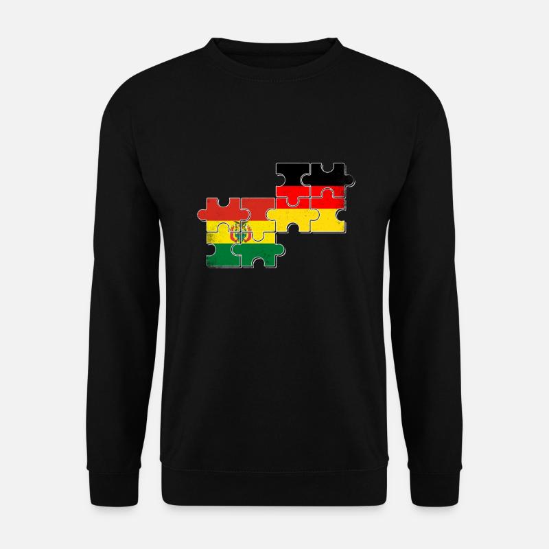 Bolivien Deutschland Flagge - Unisex Pullover - Schwarz