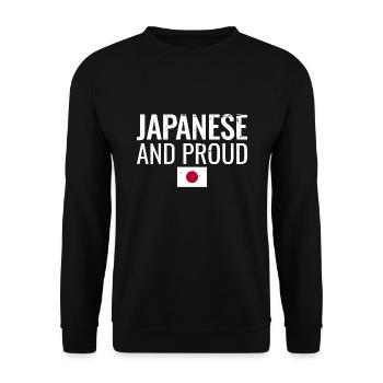 Japonais et fier Japon Drapeau japonais Japonais - Sweat-shirt Unisexe - noir - Devant - Alina (178cm) & Michal (187cm)