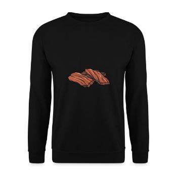 Cadeau de viande séchée de bœuf - Sweat-shirt Unisexe - noir - Devant - Alina (178cm) & Michal (187cm)