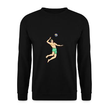 Beach Volleyball - Unisex Sweatshirt - black - Front - Alina (178cm) & Michal (187cm)