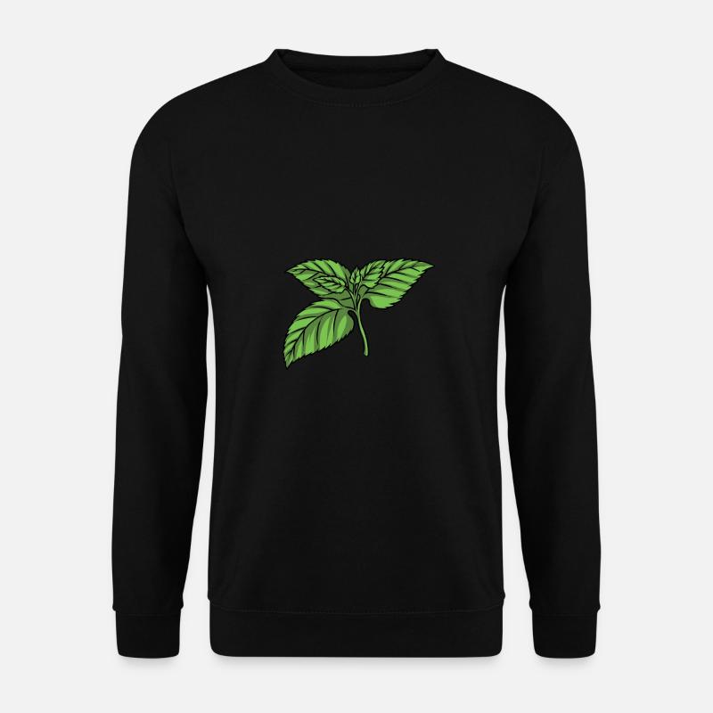 Mint Mint leaf - Unisex Sweatshirt - black
