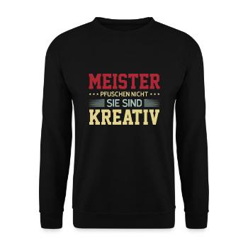 Meister Prüfung Meister Prüfung Geschenk - Unisex Pullover - Schwarz - Vorne - Alina (178cm) & Michal (187cm)