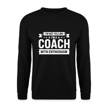 Trainer Trainer Sport Geschenk - Unisex Pullover - Schwarz - Vorne - Alina (178cm) & Michal (187cm)