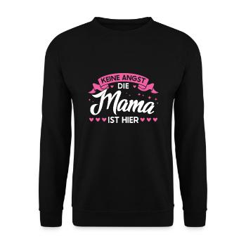 Mutter Familie Mama Geschenk - Unisex Pullover - Schwarz - Vorne - Alina (178cm) & Michal (187cm)