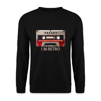 Musik Tape Kassette Retro Musiker HIPHOP Geschenk - Unisex Pullover - Schwarz - Vorne - Alina (178cm) & Michal (187cm)