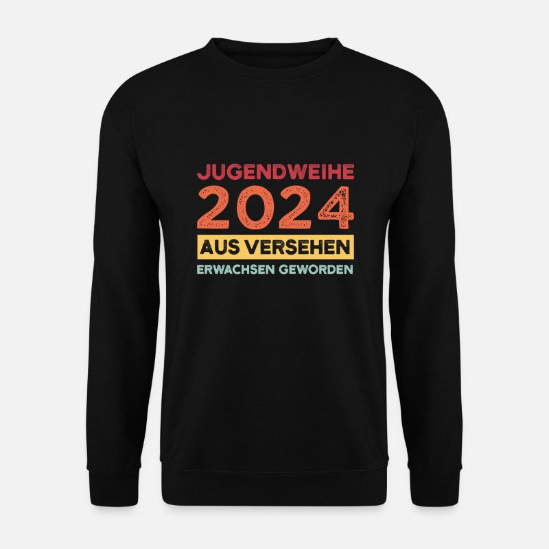 Jugendweihe 2024 Jugend Konfirmation Geschenk - Unisex Pullover - Schwarz