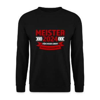 Meister 2024 Meister bestanden Meisterprüfung Gesc - Unisex Pullover - Schwarz - Vorne - Alina (178cm) & Michal (187cm)