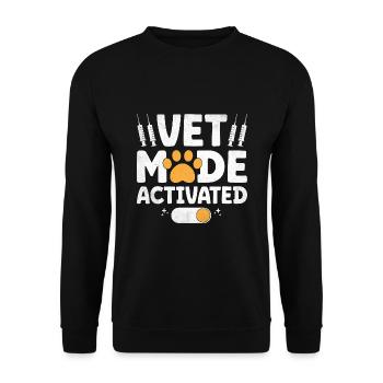 Tierarztmodus aktiviert Vielseitiger Tierliebhaber - Unisex Pullover - Schwarz - Vorne - Alina (178cm) & Michal (187cm)