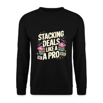 Cumuler les offres comme un pro Couponer Shopper Économisez - Sweat-shirt Unisexe - noir - Devant - Alina (178cm) & Michal (187cm)