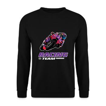 Motorcycle Racing - Superbike - Unisex Sweatshirt - black - Front - Alina (178cm) & Michal (187cm)