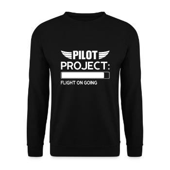 Pilot Pilot Flugzeug Geschenk - Unisex Pullover - Schwarz - Vorne - Alina (178cm) & Michal (187cm)