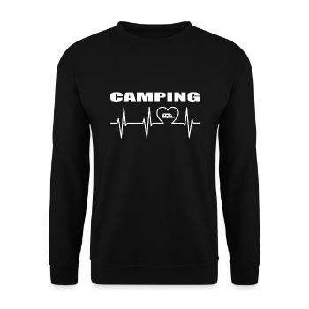 Camping - Unisex Pullover - Schwarz - Vorne - Alina (178cm) & Michal (187cm)
