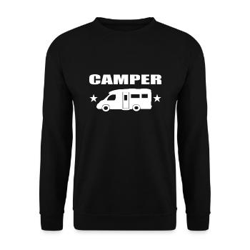 Camping - Unisex Pullover - Schwarz - Vorne - Alina (178cm) & Michal (187cm)