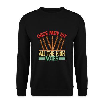 Oboist Oboe Basoonist Marching Band Instrumen - Unisex Pullover - Schwarz - Vorne - Alina (178cm) & Michal (187cm)