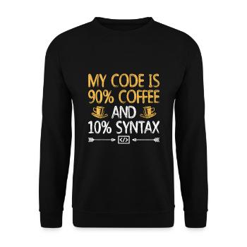 Café Codage Programmeur Codeur Développeur Nerd Coff - Sweat-shirt Unisexe - noir - Devant - Alina (178cm) & Michal (187cm)
