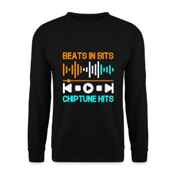 Chiptune Music Lover Groove to the Bleeps and Bloo - Unisex Sweatshirt - black - Front - Alina (178cm) & Michal (187cm)