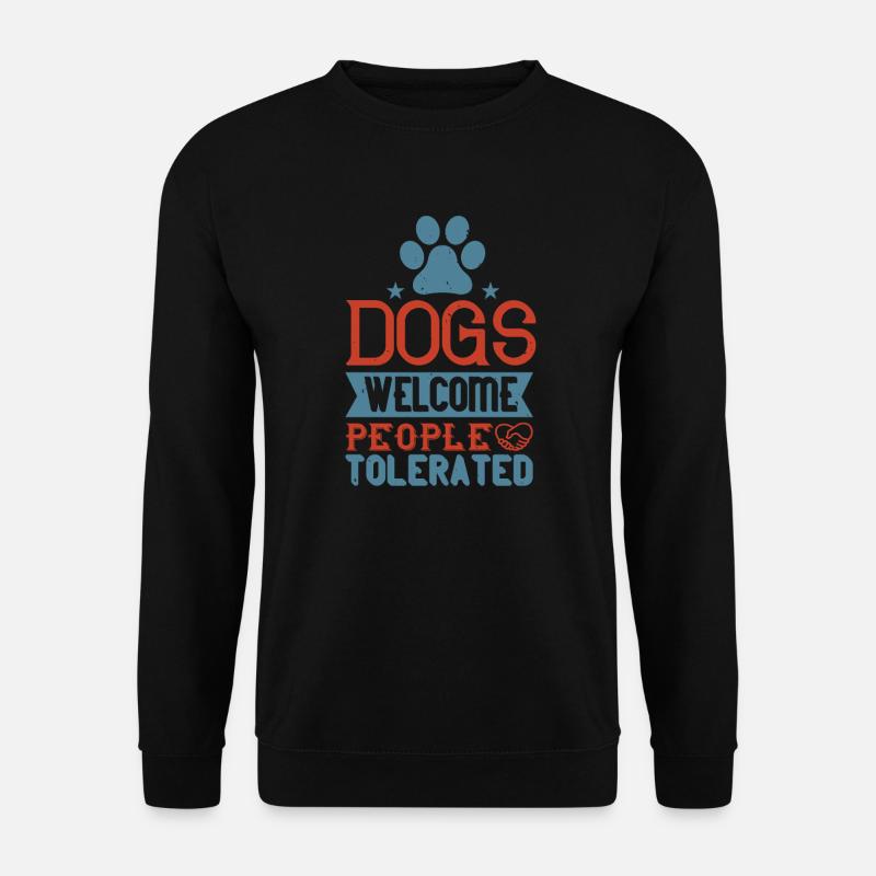 Hunde Wilkommen - Hundeliebhaber - Unisex Pullover - Schwarz