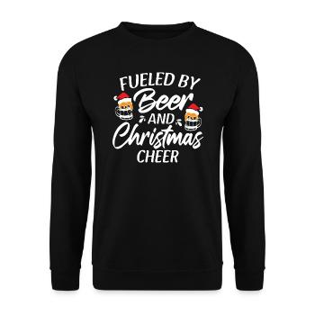 Fulled By Beer and Christmas Cheer1 - Unisex Sweatshirt - black - Front - Alina (178cm) & Michal (187cm)
