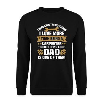 Being a father is one of them, Gift for father - Unisex Sweatshirt - black - Front - Alina (178cm) & Michal (187cm)
