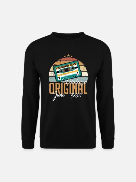 Original Juni 1984 geboren Jahrgang 1984 Retro - Unisex Pullover - Schwarz
