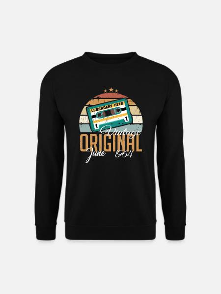 Original Juni 1964 geboren Jahrgang 1964 Retro - Unisex Pullover - Schwarz