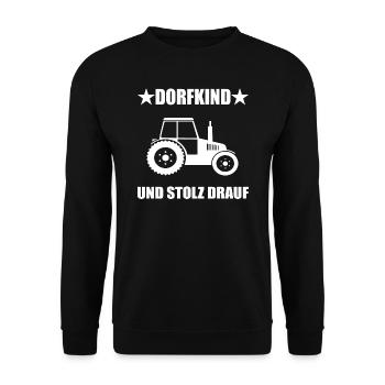 Dorfkind - Unisex Pullover - Schwarz - Vorne - Alina (178cm) & Michal (187cm)