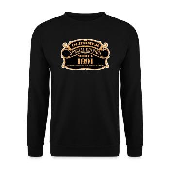 Vintage Edition Spéciale 1991 Anniversaire Vintage - Sweat-shirt Unisexe - noir - Devant - Alina (178cm) & Michal (187cm)