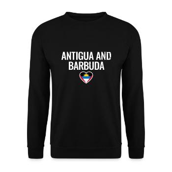 Antigua-et-Barbuda Drapeau Antigua - Sweat-shirt Unisexe - noir - Devant - Alina (178cm) & Michal (187cm)