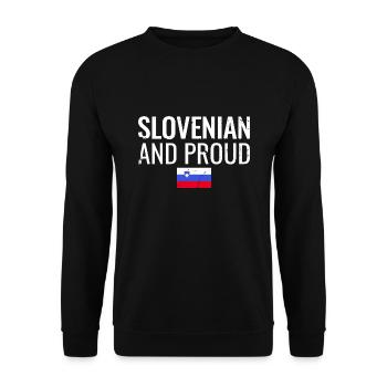 Slovénie Drapeau slovène Drapeau slovène Slovène - Sweat-shirt Unisexe - noir - Devant - Alina (178cm) & Michal (187cm)