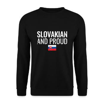 Slovakian And Proud Slovakia Slovak Slovak - Unisex Sweatshirt - black - Front - Alina (178cm) & Michal (187cm)