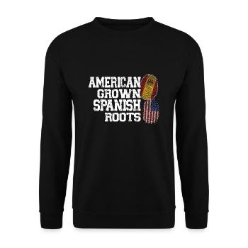 Spanisch Spanien Spanische Wurzeln Geschenk - Unisex Pullover - Schwarz - Vorne - Alina (178cm) & Michal (187cm)