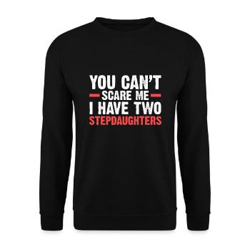 Bonus Papa Bonus Papa-Opa Stiefvater Geschenk - Unisex Pullover - Schwarz - Vorne - Alina (178cm) & Michal (187cm)