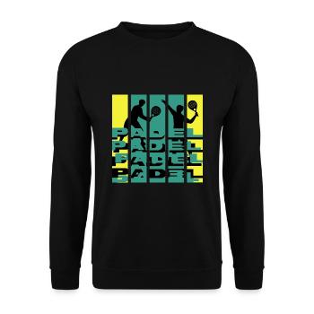Padel Padeltennis Paddle padeltennismode - Unisex Pullover - Schwarz - Vorne - Alina (178cm) & Michal (187cm)