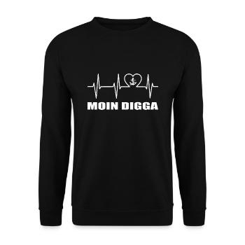 Hamburg - Unisex Pullover - Schwarz - Vorne - Alina (178cm) & Michal (187cm)