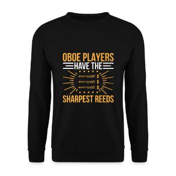 Oboist Oboe Basoonist Marching Band Instrumen - Unisex Pullover - Schwarz - Vorne - Alina (178cm) & Michal (187cm)