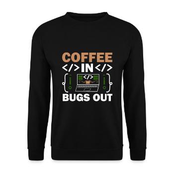 Café Codage Programmeur Codeur Développeur Nerd Coff - Sweat-shirt Unisexe - noir - Devant - Alina (178cm) & Michal (187cm)