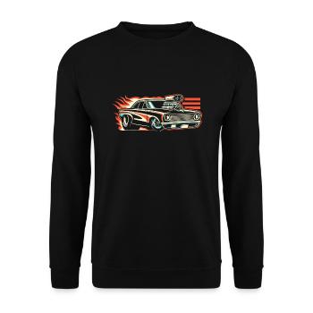 Drag Car Racing - Gift for Motorsport Fans! - Unisex Sweatshirt - black - Front - Alina (178cm) & Michal (187cm)