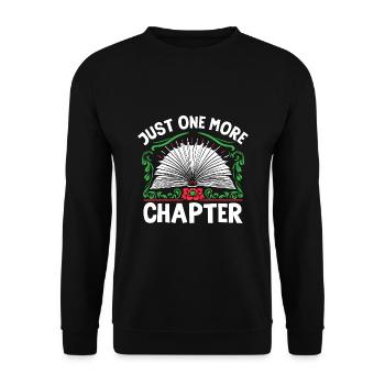 Just One More Chapter Book Reading Bookworm - Unisex Sweatshirt - black - Front - Alina (178cm) & Michal (187cm)